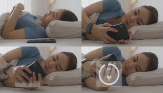 可穿戴健康监测睡眠跟踪护理智能手表技术。高清在线视频素材下载