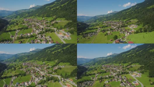 鸟瞰瑞士萨斯市高清在线视频素材下载