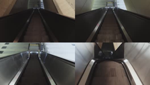 从火车站的自动扶梯往下看高清在线视频素材下载