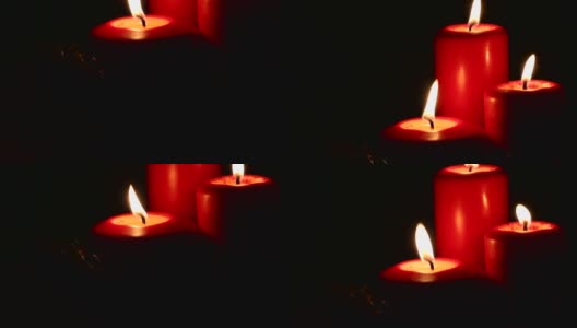 圣诞红烛装饰高清在线视频素材下载