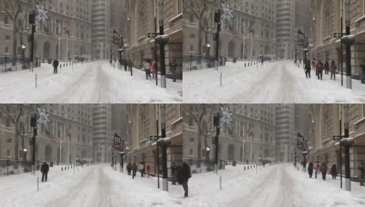 纽约暴风雪高清在线视频素材下载