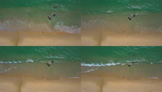 热带海滩上空飞行高清在线视频素材下载