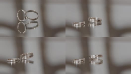 在同一背景下的结婚戒指高清在线视频素材下载