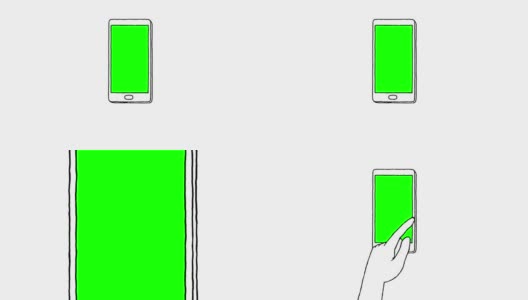 触摸屏手势，手绘(绿屏)高清在线视频素材下载
