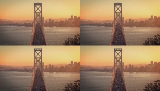 旧金山海湾大桥交通高清在线视频素材下载
