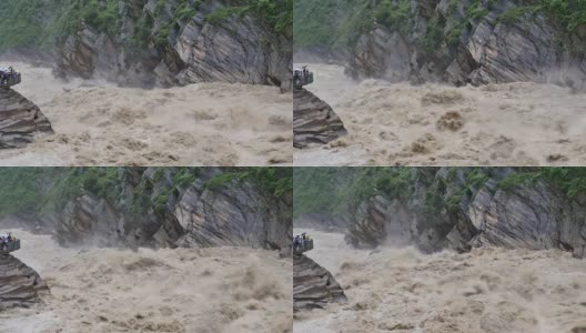 峡谷洪水高清在线视频素材下载