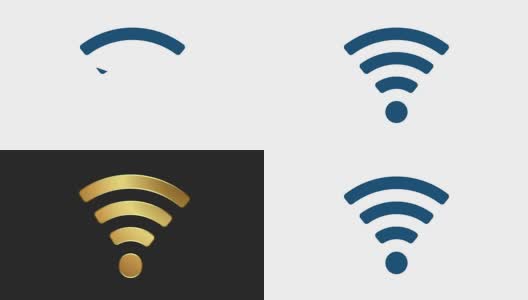 无线WiFi符号隔离视频动画高清在线视频素材下载