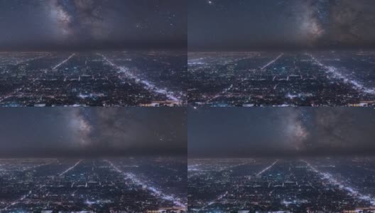 洛杉矶上空的银河高清在线视频素材下载