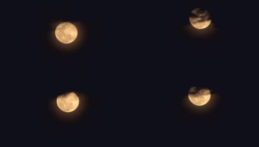 月亮在晚上高清在线视频素材下载