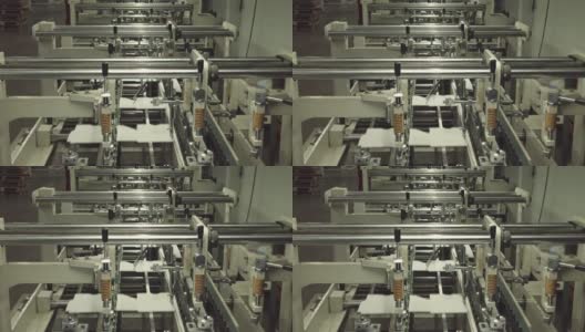工业用印刷机加工包装盒高清在线视频素材下载