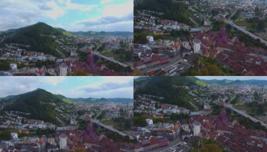 俯瞰瑞士巴登市高清在线视频素材下载