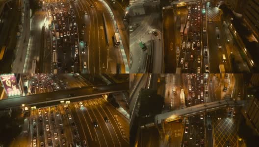 夜间的香港过海隧道高清在线视频素材下载