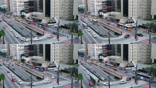 巴西保利斯塔大道高清在线视频素材下载