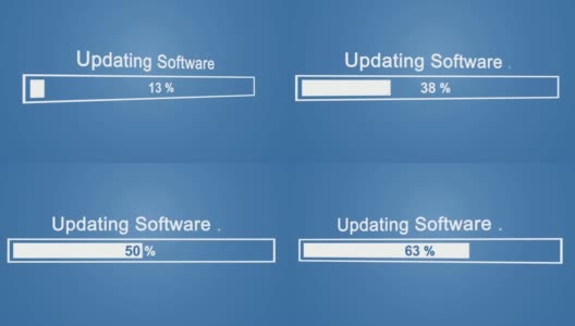 更新软件过程动画动画的蓝色背景高清在线视频素材下载