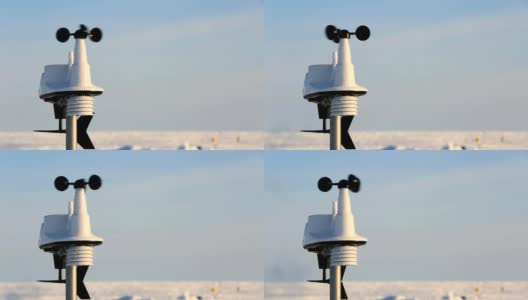 风速计测量的是北极的极地站的风速。高清在线视频素材下载