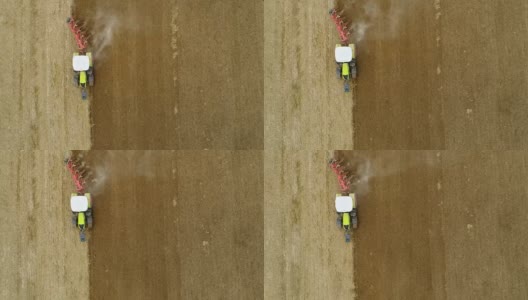 Farming - Tractor plowing field 4K高清在线视频素材下载