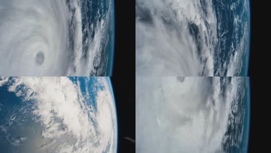 3视频三机一体。从国际空间站上看到的地球。这段视频由美国宇航局提供。高清在线视频素材下载