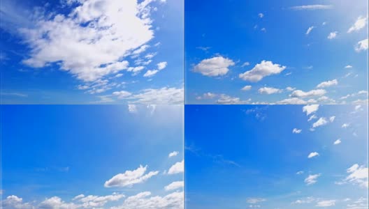 时间流逝美丽的白云在蓝天上高清在线视频素材下载