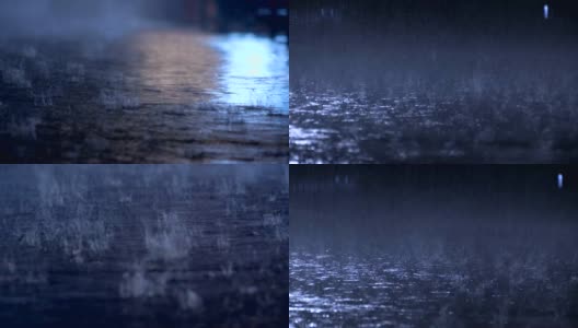 夜间下雨高清在线视频素材下载