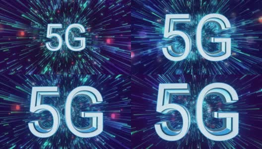 5G -网络抽象速度-可循环元素- 4K分辨率高清在线视频素材下载