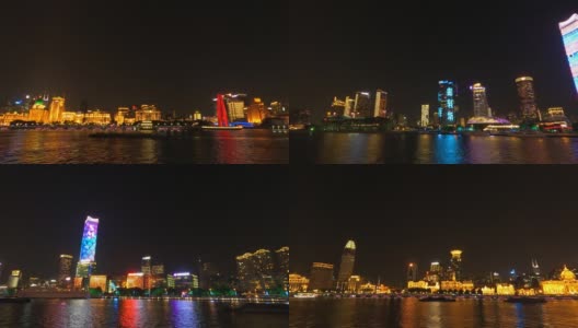 黄浦江两岸现代夜景高清在线视频素材下载