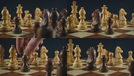 在象棋游戏中车打败了骑士高清在线视频素材下载