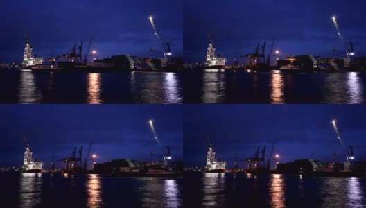鹿特丹港，时间流逝高清在线视频素材下载