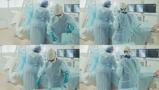 在手术室做搭桥手术高清在线视频素材下载