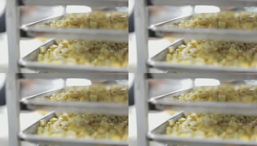 商业厨房食品准备-黄南瓜高清在线视频素材下载