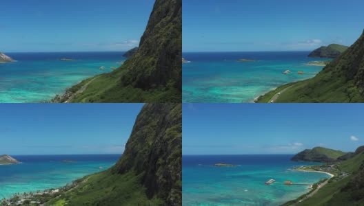 无人机-怀马纳洛HI山和海高清在线视频素材下载