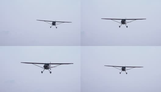 小型飞机着陆高清在线视频素材下载