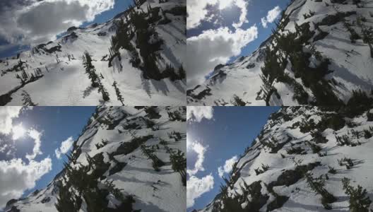 赫尔曼华盛顿喀斯喀特山脉空中直升机视图高清在线视频素材下载