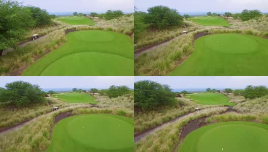 空中-夏威夷高尔夫球高清在线视频素材下载