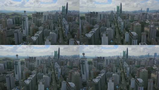 中国白天时间深圳市景航拍全景4k高清在线视频素材下载