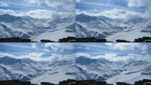 蓝鸟在阿尔卑斯山的荣耀时光流逝高清在线视频素材下载