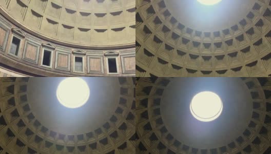 罗马万神殿的内部视图高清在线视频素材下载