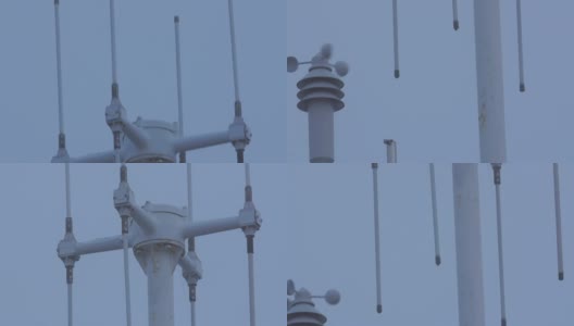 灯塔和塔上的风速表高清在线视频素材下载