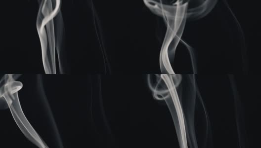 白烟孤立在黑烟上高清在线视频素材下载