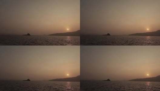 南中国海海滩上的日落高清在线视频素材下载