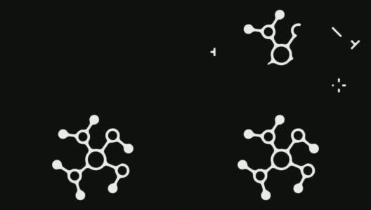 科学大学黑板线动画与阿尔法高清在线视频素材下载