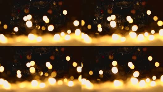 模糊的圣诞灯光背景高清在线视频素材下载