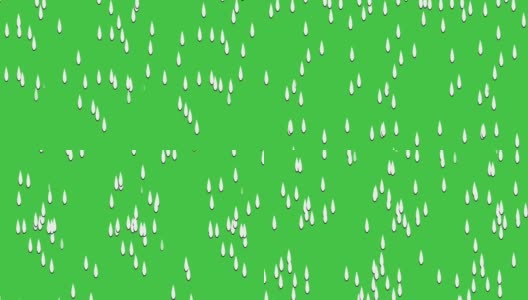 雨的卡通动画在绿色屏幕上高清在线视频素材下载