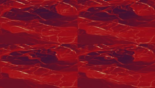 垂直红色抽象波浪明胶，液体和熔融玻璃看背景3d可循环股票视频高清在线视频素材下载