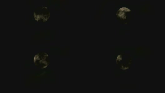 超级满月升起，云动。高清在线视频素材下载