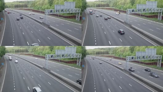 英国赫特福德郡，Chorleywood, 18枢纽M25高速公路高清在线视频素材下载