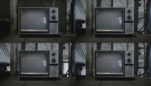 货梯里的老式电视机高清在线视频素材下载