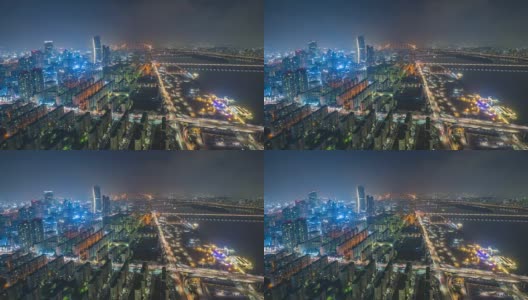 韩国首尔城市天际线的时间流逝。高清在线视频素材下载