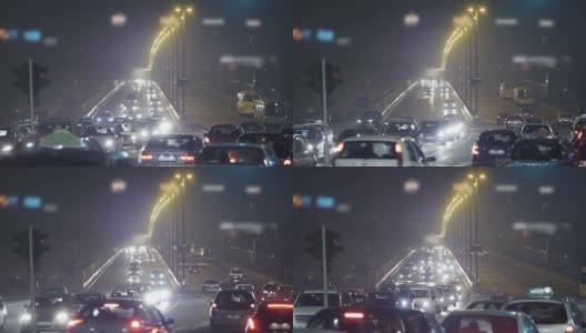 交通堵塞，城市大桥高清在线视频素材下载
