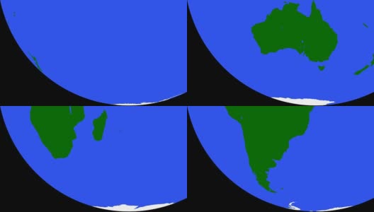 地球地球，绿色大陆，蓝色海洋高清在线视频素材下载