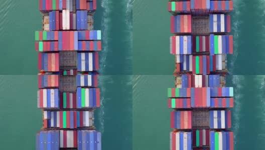 集装箱船货物船出口产品世界各地高清在线视频素材下载